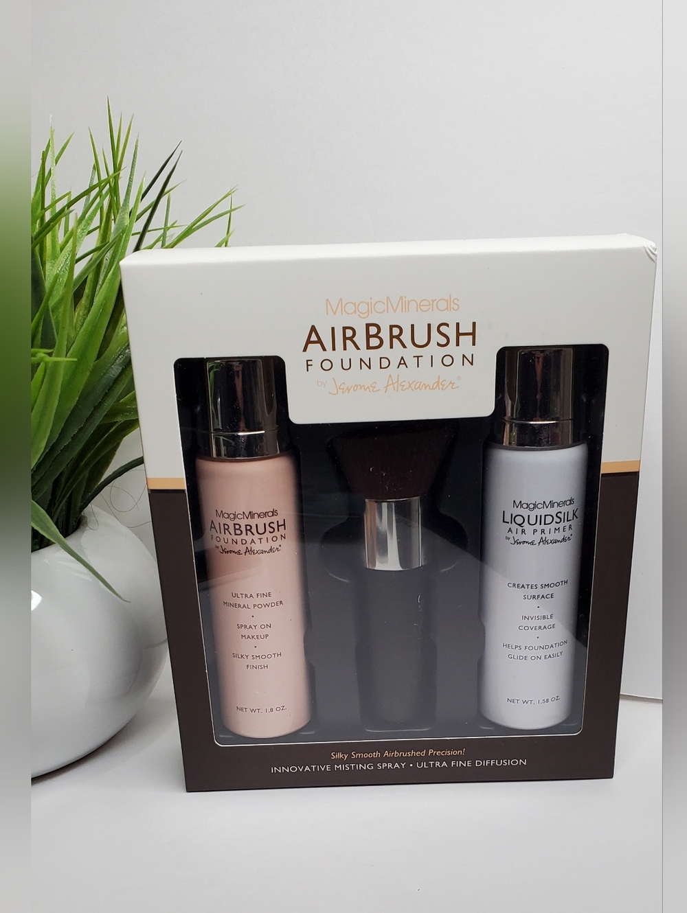 Jerome Alexander Airbrush Makeup Set Kit Light Shade NEW